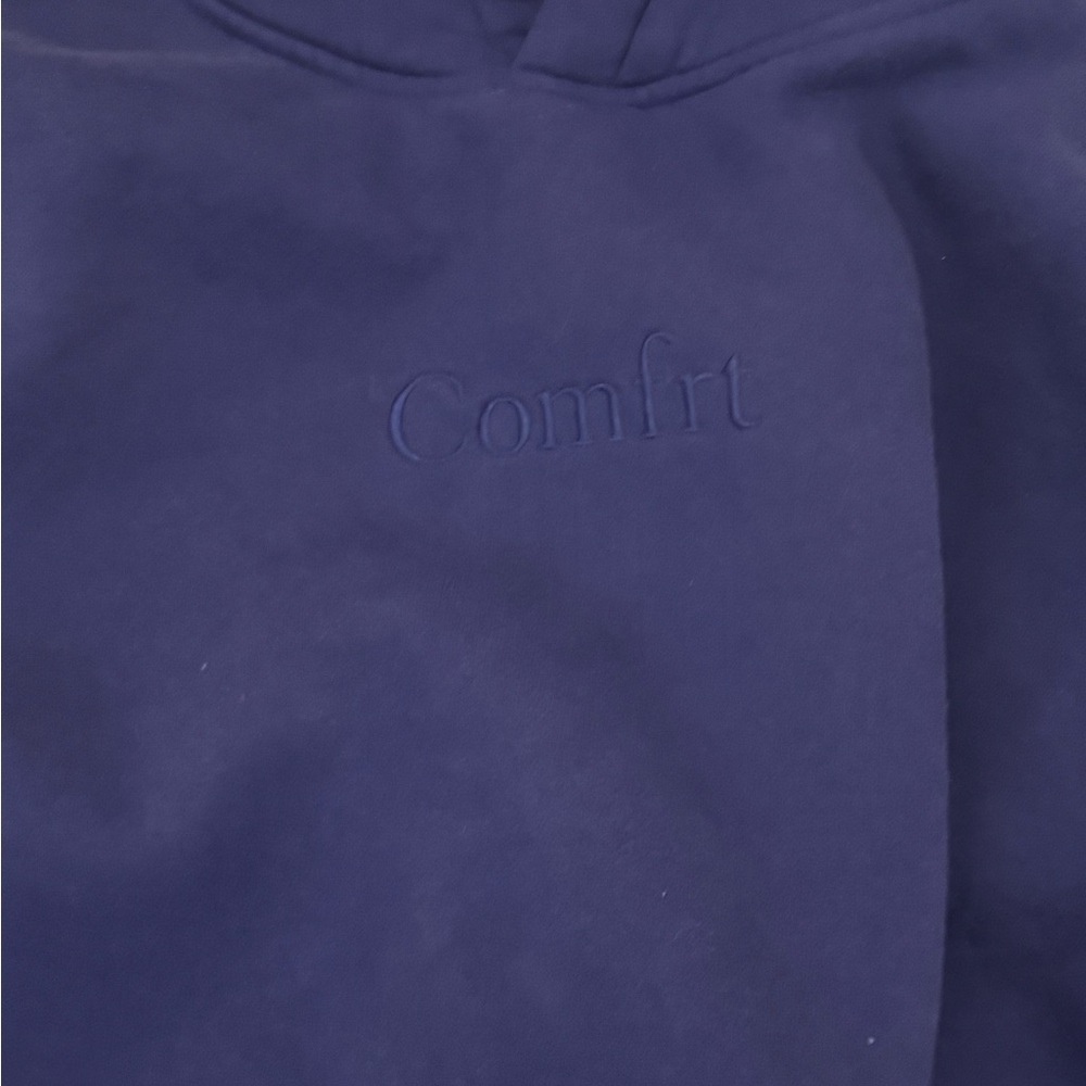 Indigo Comfrt Weighted Hoodie in medium